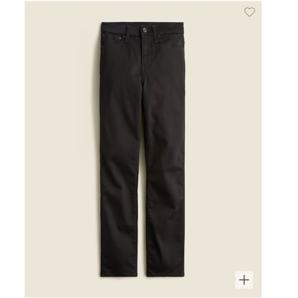 Jcrew Curvy high waist vintage straight jean in black